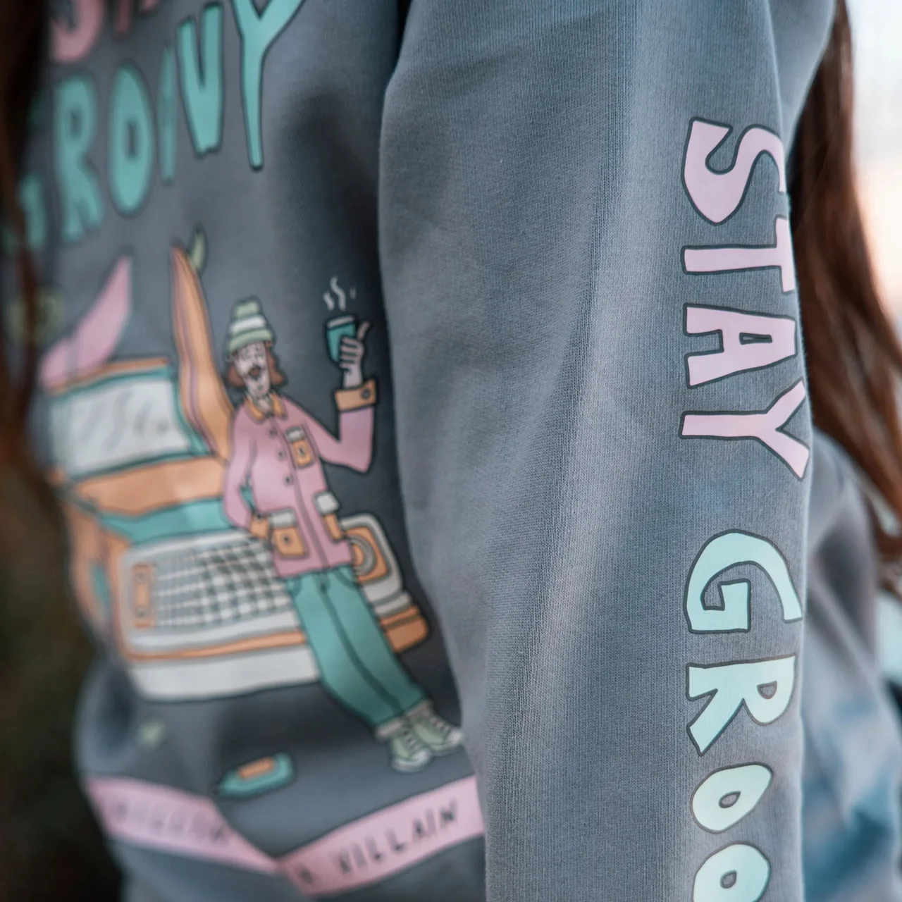 Organic "Stay Groovy" Hoodie – Image 3